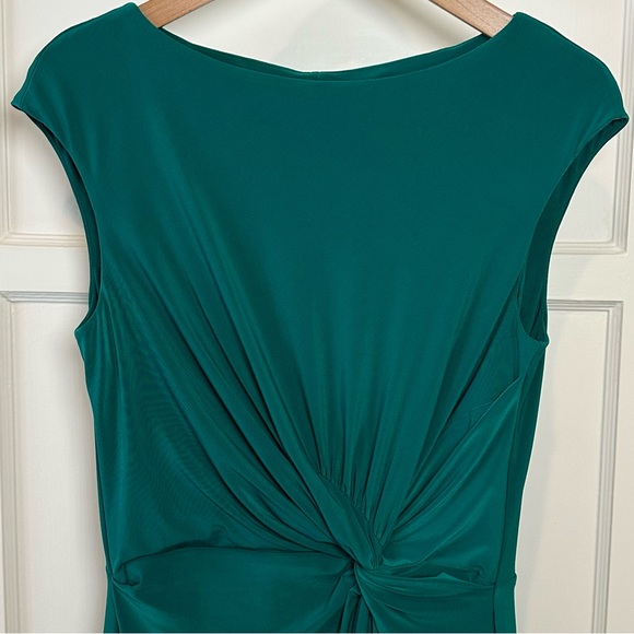 Lauren Ralph Lauren Sleeveless Front Twist Midi Dress - Kelly Green - Size 10 - Picture 2 of 9